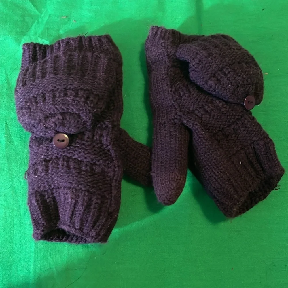 Sonoma Black Convertible Mittens